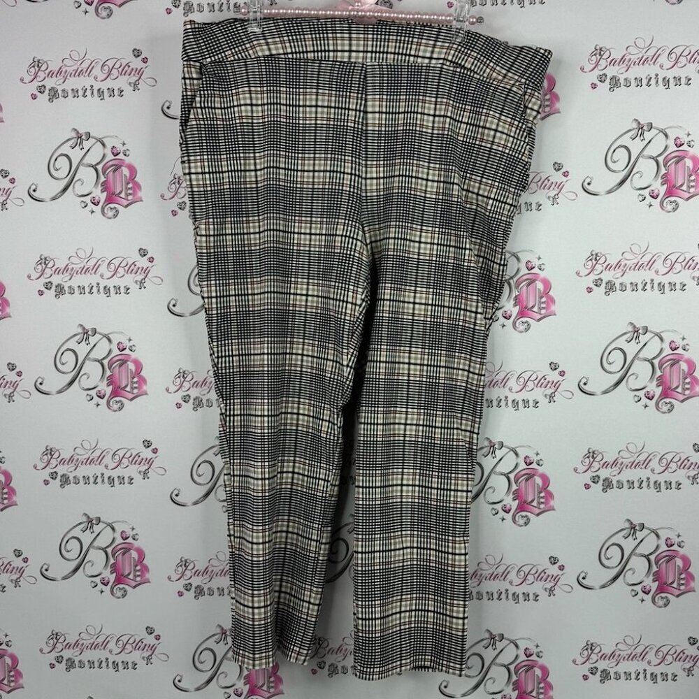 Jules & Leopold Classic Plaid Trousers crop capri plaid stripes